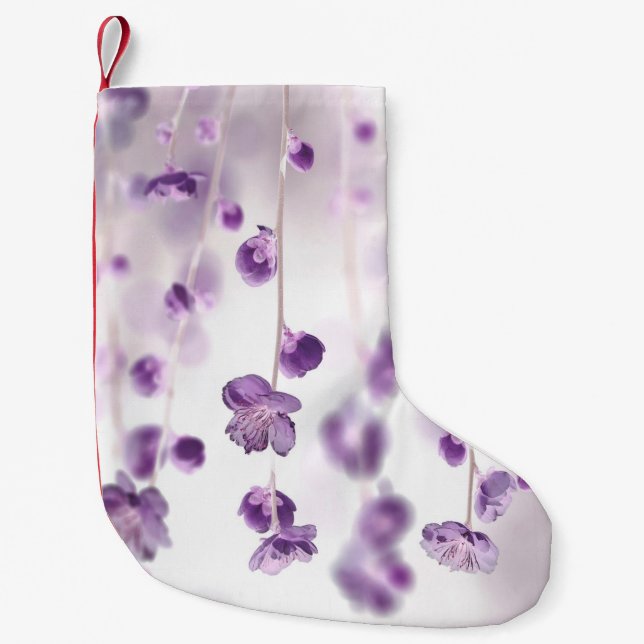 Petite Chaussette De Noël Fleurs de cerisiers (Devant)