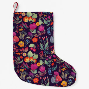 Petite Chaussette De Noël Fleurs décoratives : Doodle Vintage sans couture