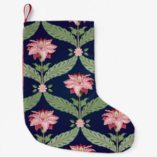 Petite Chaussette De Noël Fleurs d'Imaginaire : Motifs indiens foncés