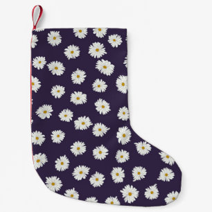 Petite Chaussette De Noël Fleurs marguerites : petit motif sans soudure.