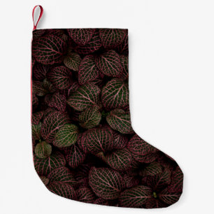 PETITE CHAUSSETTE DE NOËL FLEURS MAROON PETALED