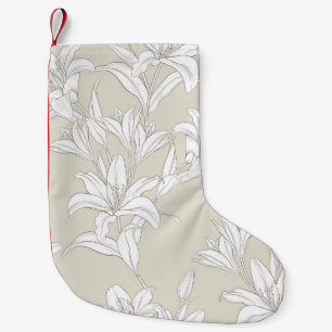 Petite Chaussette De Noël Fleurs Motif 9