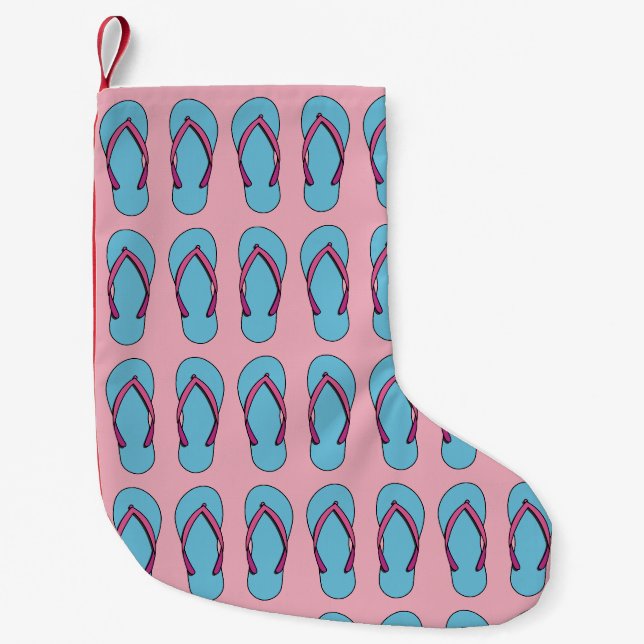 Petite Chaussette De Noël Flip Flops de plage (Devant)
