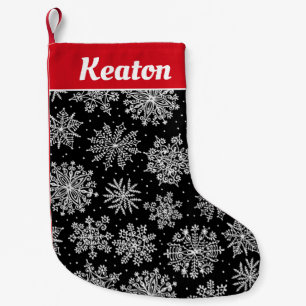 Petite Chaussette De Noël Flocon de neige Doodle Bouchon de Noël personnalis