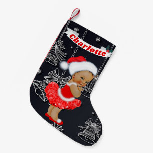 Petite Chaussette De Noël Flocons de neige nommés ethniques de Bells de bé