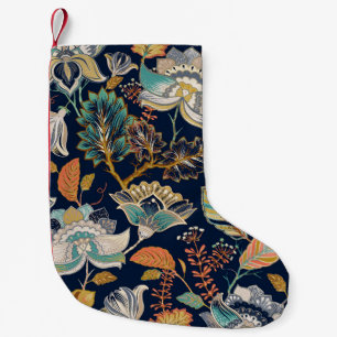 Petite Chaussette De Noël Floral coloré : Arrière - plan sans couture