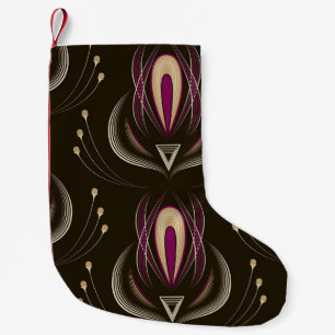 Petite Chaussette De Noël Floral Wave Vintage Arrière - plan élégant