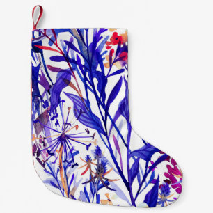 Petite Chaussette De Noël Flore d'aquarelle opulente : Arrière - plan de jar