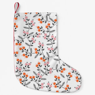 Petite Chaussette De Noël Flore de la Liberté : Broderie À Poignées