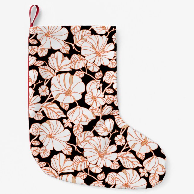 Petite Chaussette De Noël flower art design (Devant)