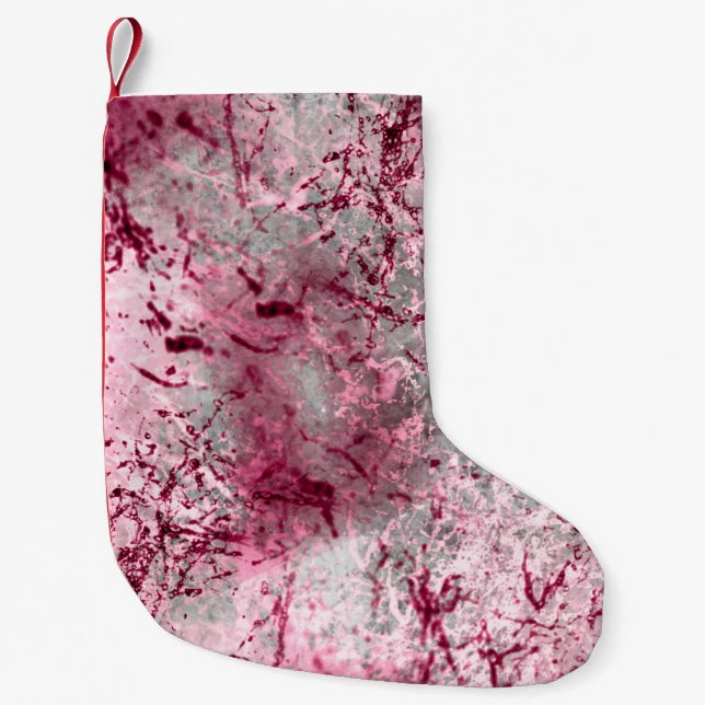 Petite Chaussette De Noël fond rose, déco, motif, abstrait, âgé, (Devant)