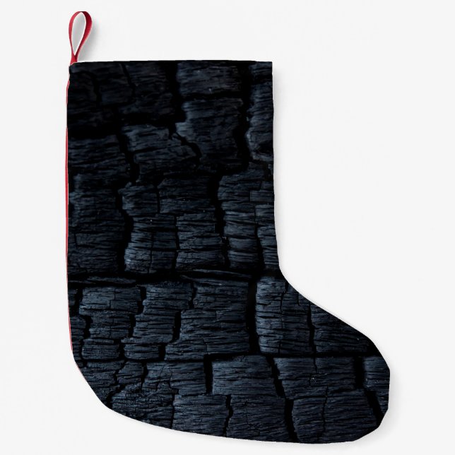 Petite Chaussette De Noël Fonte de combustion de frêne de charbon de charbon (Devant)