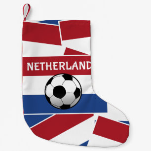 Petite Chaussette De Noël Football drapeau Pays-Bas