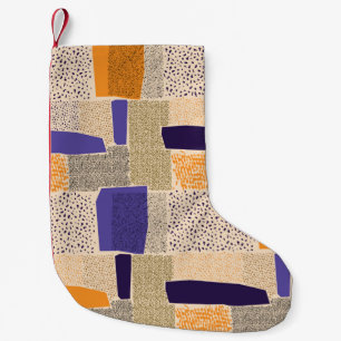 Petite Chaussette De Noël Formes de lignes géométriques éparpillées. Fiche t