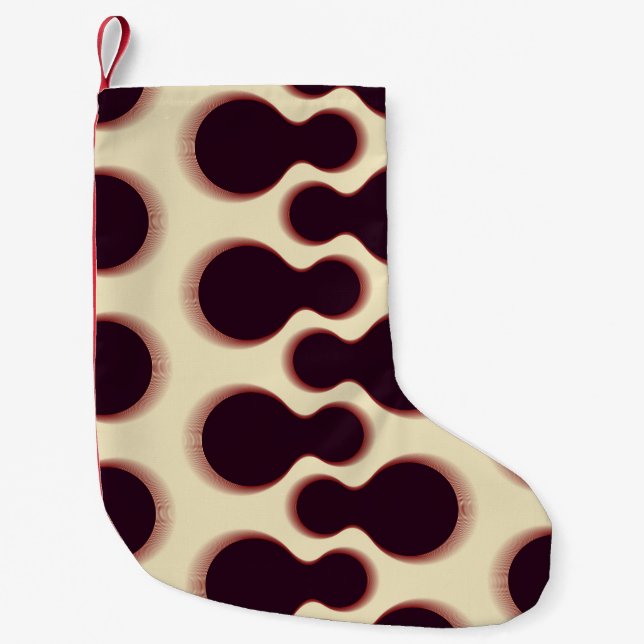 Petite Chaussette De Noël Formes globulaires épineuses, teintes marron motif (Devant)