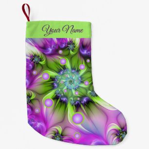 Petite Chaussette De Noël Formes rondes spirales colorées Nom fractal Abstra