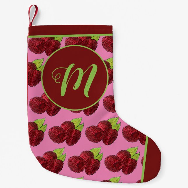 Petite Chaussette De Noël Framboises rouges framboises mûres Imprimer (Devant)