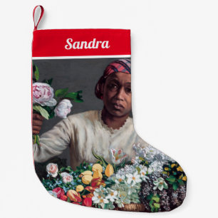 Petite Chaussette De Noël Frédéric Bazille - Jeune femme aux pivoines