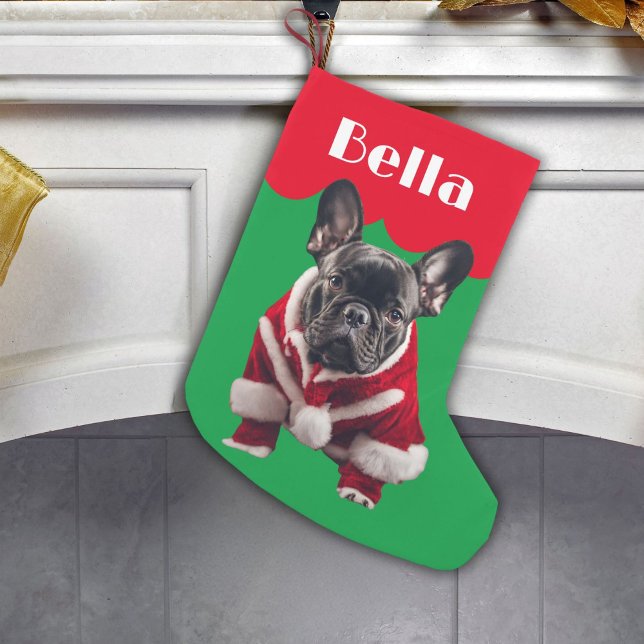 Petite Chaussette De Noël French Bulldog Noël animal de compagnie chiens mig (Créateur téléchargé)