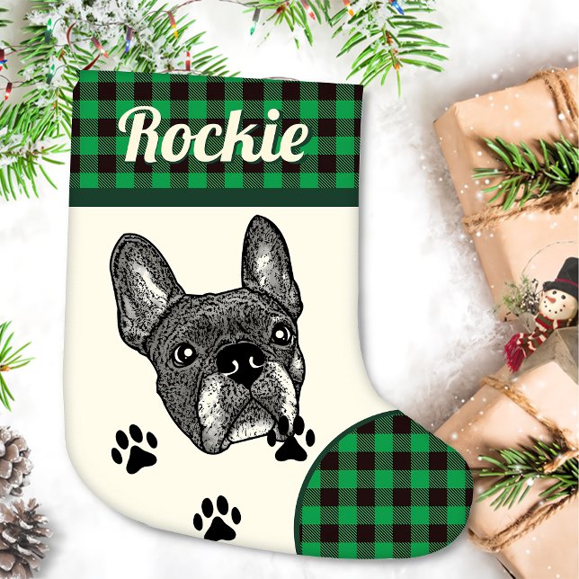 Petite Chaussette De Noël French Bulldog Personnalisé (Créateur téléchargé)