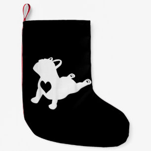 Petite Chaussette De Noël French Bulldog Yoga Love Heart Frenchie Workout
