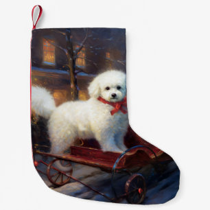 Petite Chaussette De Noël Frise de Bichon Frise Festin de Noël