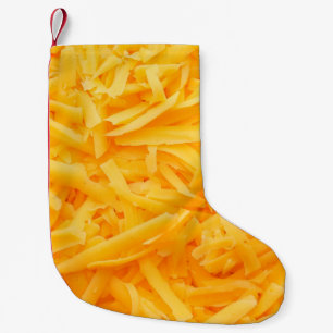 Petite Chaussette De Noël fromage cheddar râpé vue du haut
