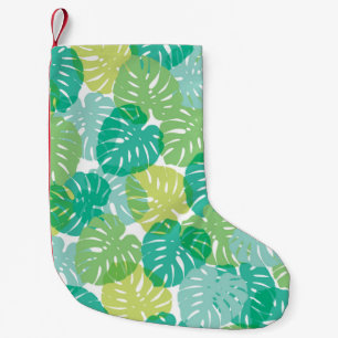 Petite Chaussette De Noël Fromage plante et palmier exotique monstère tropic