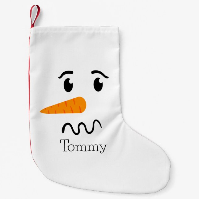 Petite Chaussette De Noël Frosty, le Snowman, face confuse (Devant)