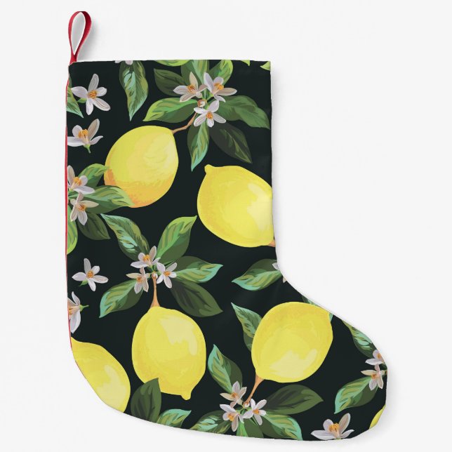 Petite Chaussette De Noël Fruits de citron : Conception Motif transparente (Devant)
