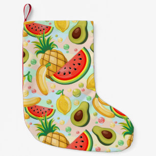 Petite Chaussette De Noël Fruits d'été frais Motif