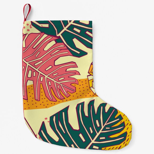Petite Chaussette De Noël Fruits tropicaux, design motif (Devant)