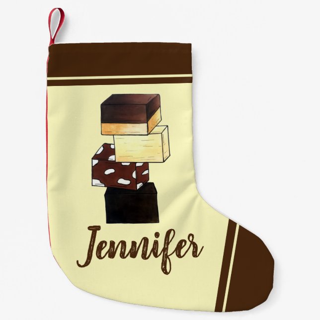 Petite Chaussette De Noël Fudge Stack Confection Confection Sucres de confis (Devant)