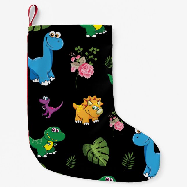 Petite Chaussette De Noël Funny Dinosaur (Devant)