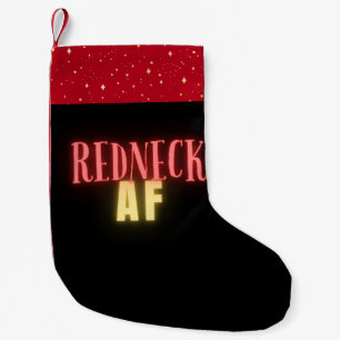 Petite Chaussette De Noël Funny Redneck AF Neon Personnalisé