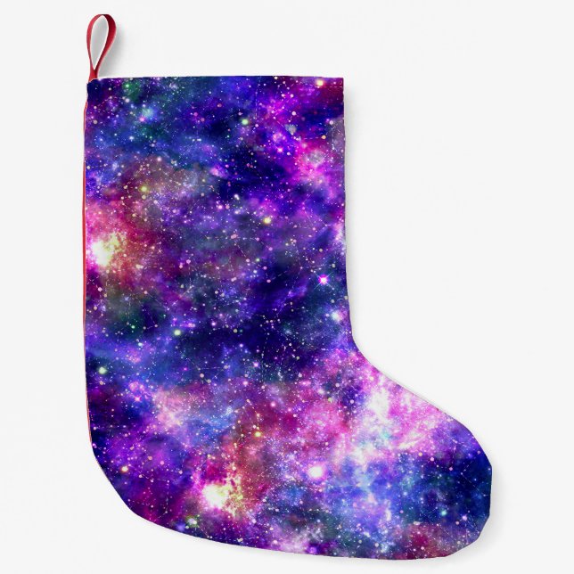 Petite Chaussette De Noël Galaxy Night Imprimer Design cosmique (Devant)