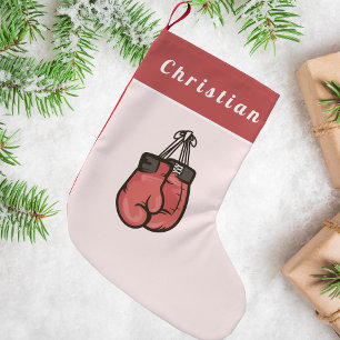 Petite Chaussette De Noël Gants de boxe rouge Boxer entraîneur sportif Enfan
