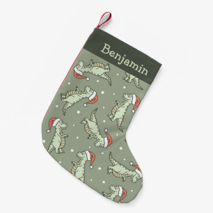 Petite Chaussette De Noël Garçon Noël Dinosaure Père Noël Dino T-Rex Sage
