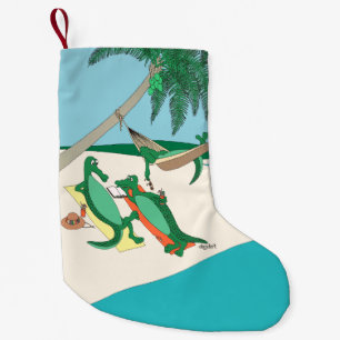 Petite Chaussette De Noël Gator Tropical Christmas Stocking