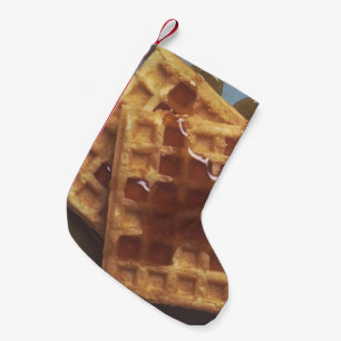 Petite Chaussette De Noël Gaufres avec le sirop
