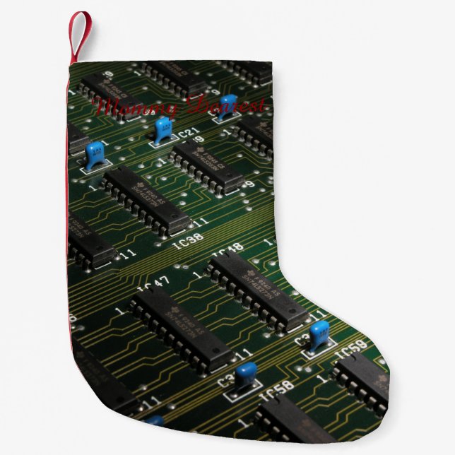 Petite Chaussette De Noël Geekery électronique (Devant)