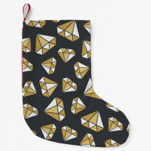 Petite Chaussette De Noël Gemstone Thème Vintage Motif sans couture.
