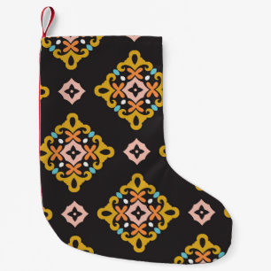 Petite Chaussette De Noël Géométrique Abstraite : Texture Vintage transparen