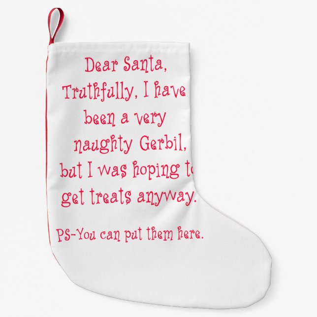Petite Chaussette De Noël Gerbille vilaine (Devant)