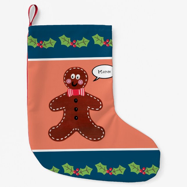 Petite Chaussette De Noël Gingerbread Man (Devant)
