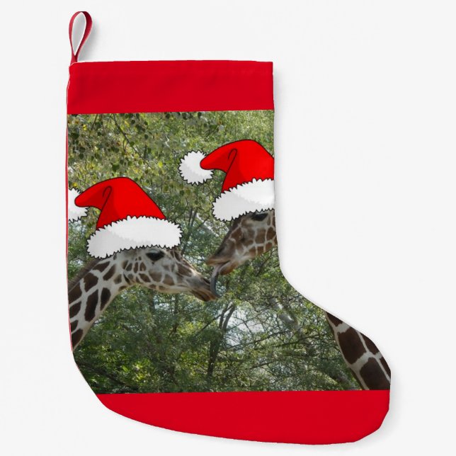 Petite Chaussette De Noël Girafes de Noël (Devant)