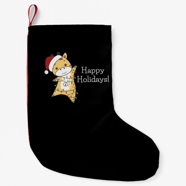 Petite Chaussette De Noël Giraffe Christmas Giraffes Winter Animals Adult Cl (Devant)