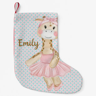 Petite Chaussette De Noël Giraffe de Ballerina Whimsical Personnalisée