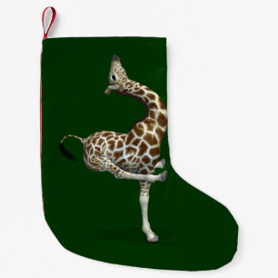Petite Chaussette De Noël Giraffe sportive bizarre