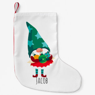 Petite Chaussette De Noël Gnome de Noël mignonne avec ornements de Noël